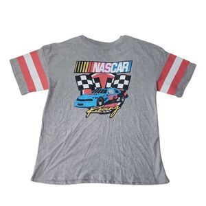 Licensed Ladies Soft Pullover Short Sleeve Varsity Graphic Tee - Nascar